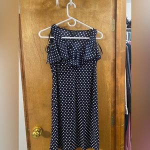 Navy Polk-a-dot dress